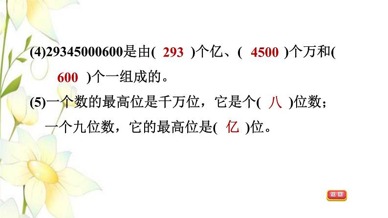 四年级数学上册第1单元大数知多少__万以上数的认识整理与练习课件青岛版六三制05