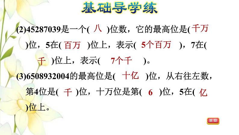 四年级数学上册第1单元大数知多少__万以上数的认识第2课时一亿有多大习题课件青岛版六三制第6页