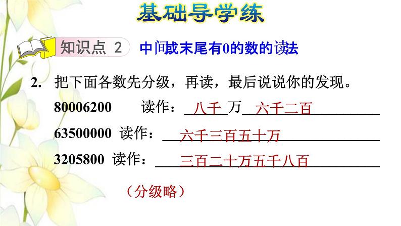 四年级数学上册第1单元大数知多少__万以上数的认识第3课时万以上数的读法习题课件青岛版六三制05