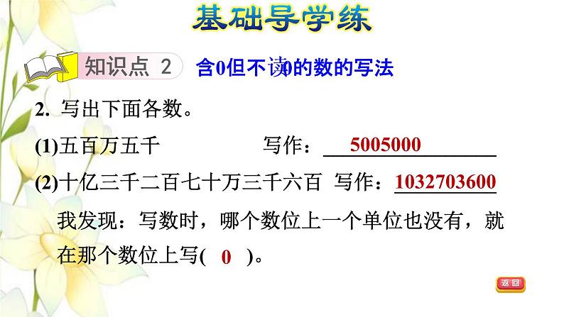 四年级数学上册第1单元大数知多少__万以上数的认识第4课时万以上数的写法习题课件青岛版六三制04