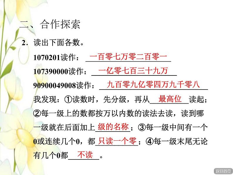 四年级数学上册第1单元大数知多少__万以上数的认识第2课时万以上数的读法授课课件青岛版六三制06