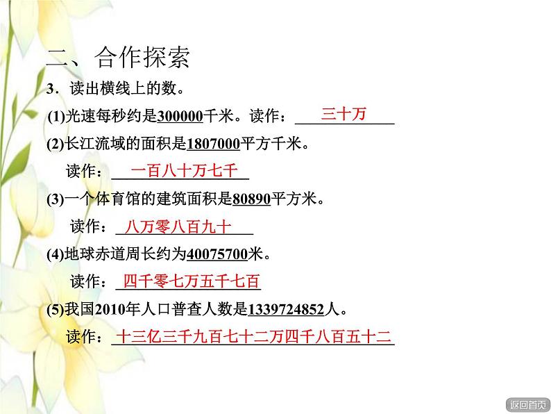 四年级数学上册第1单元大数知多少__万以上数的认识第2课时万以上数的读法授课课件青岛版六三制07