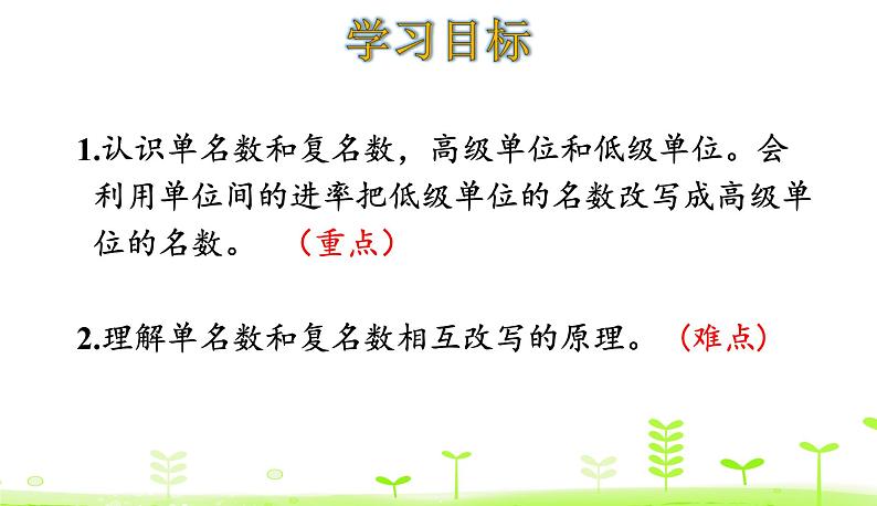 人教数学四年级下册 第4单元 小数的意义和性质4.7 小数与单位换算第2页