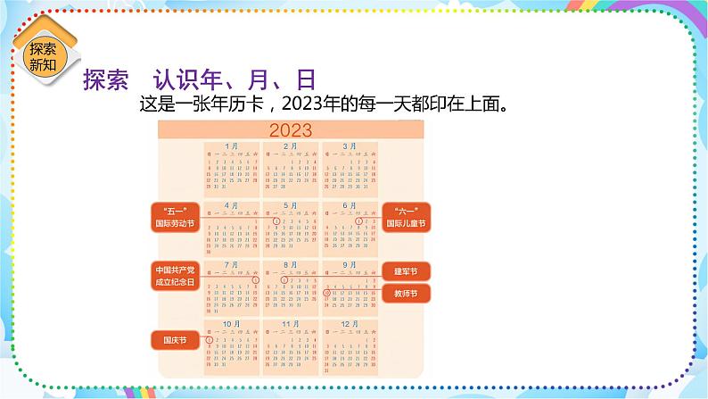 人教版小学数学三年级下册6.1《年、月、日的认识》课件+练习04