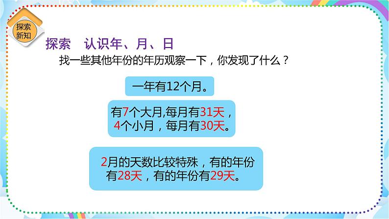 人教版小学数学三年级下册6.1《年、月、日的认识》课件+练习08