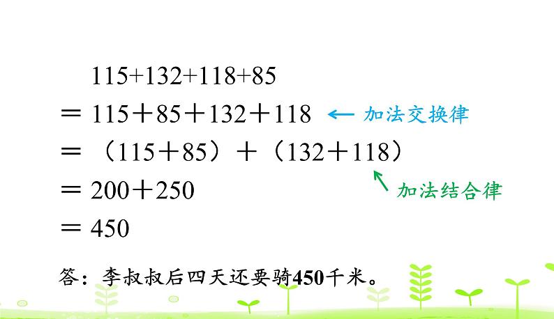 人教数学四年级下册 第3单元 运算定律3.2 加法和连减的简便计算 课件（29张ppt）06