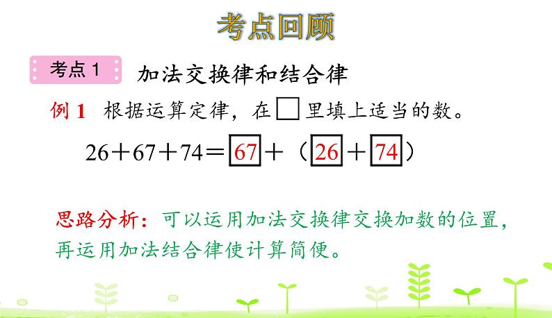 人教数学四年级下册 第3单元 运算定律整理和复习第4页