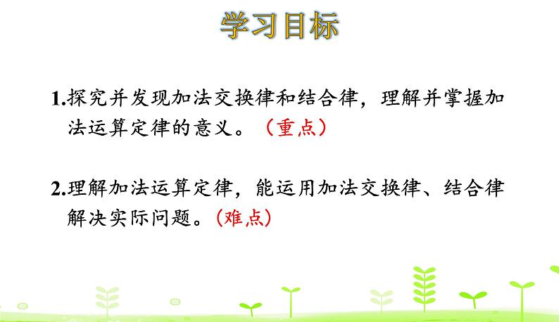 人教数学四年级下册 第3单元 运算定律3.1 加法交换律和结合律第2页