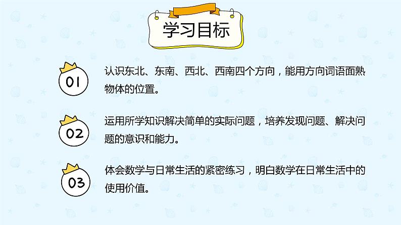 数学人教版三年级下册第一单元第2课时《认识东北、东南、西北、西南》课件PPT02