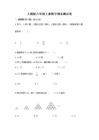 人教版六年级上册数学期末测试卷A4版可打印
