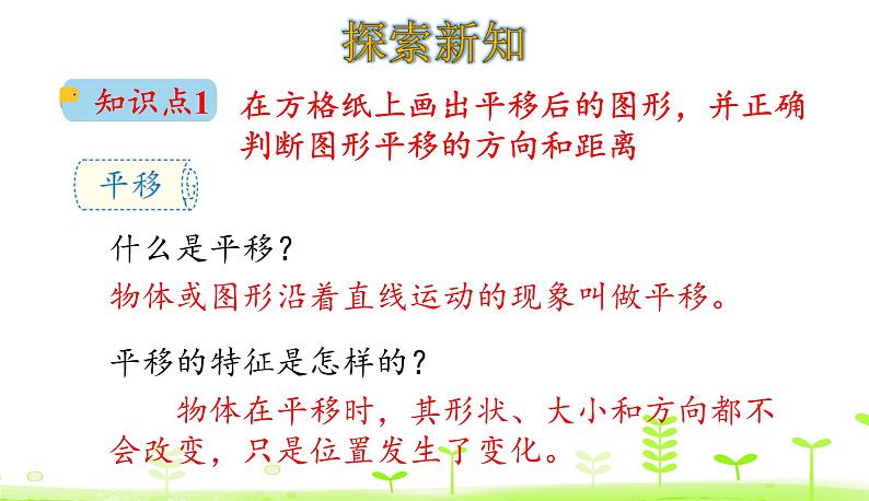 人教数学四年级下册 第7单元 图形的运动（二）7.2 平移课件PPT第4页