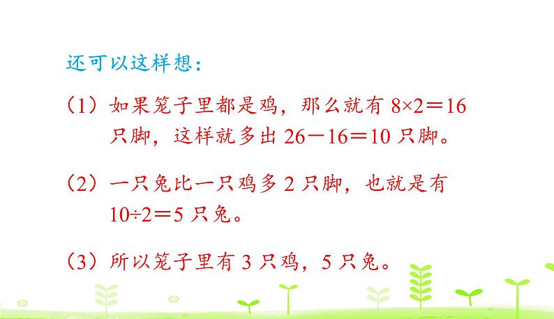 人教数学四年级下册 第9单元 数学广角———鸡兔同笼课件PPT08