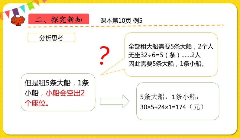 人教版四年级下册第一单元——第6课时  租船问题课件PPT05