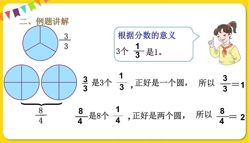 人教版五年级下册数学第四单元——第7课时 假分数与整数、带分数的互化课件PPT05