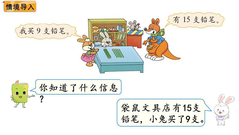 2021-2022学年北师大版一年级数学下册第一单元 第1课时  买铅笔课件PPT第2页