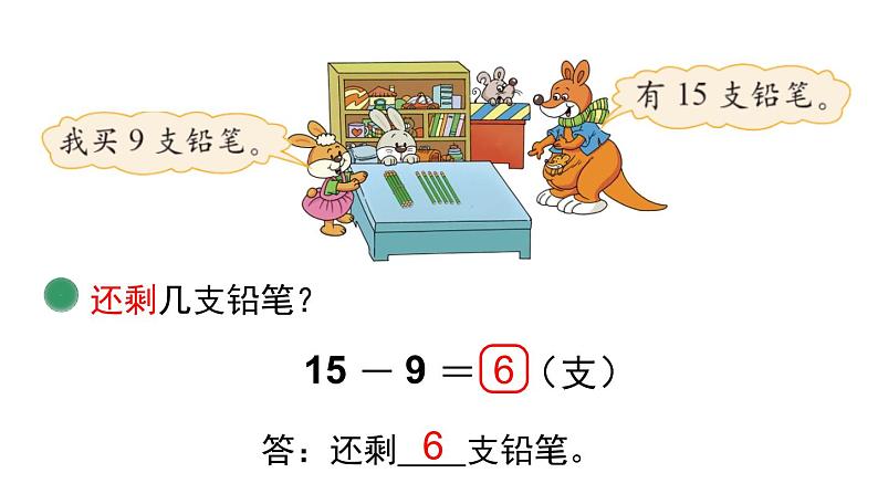 2021-2022学年北师大版一年级数学下册第一单元 第1课时  买铅笔课件PPT第8页