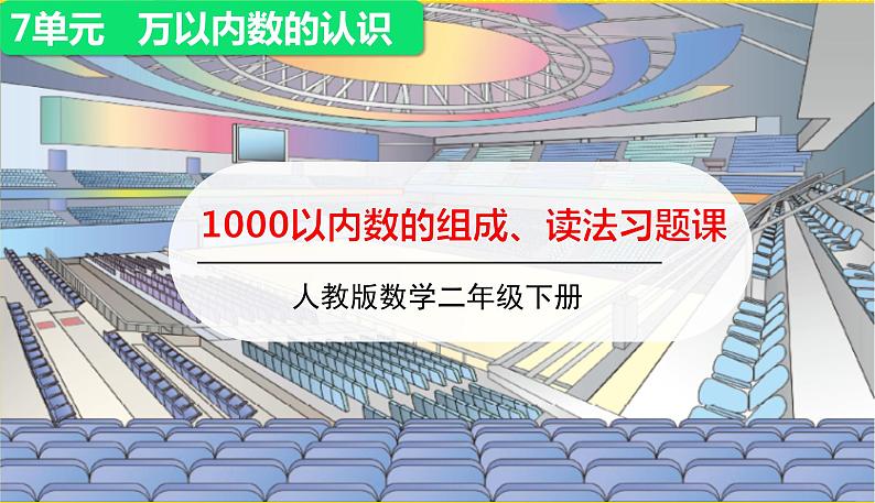 人教版二年级下册数学——第七单元第2节 1000以内数的组成、读写【授课件+习题课件】01
