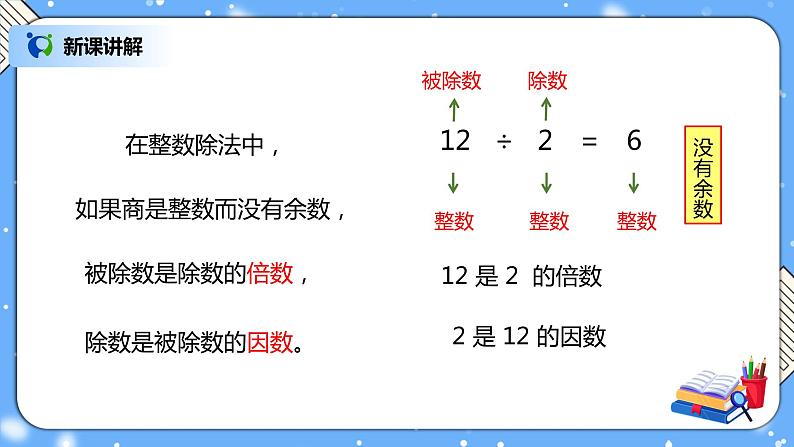 人教版小学数学五年级下册2.1《因数和倍数的认识（1）》PPT课件（送教案+练习）04