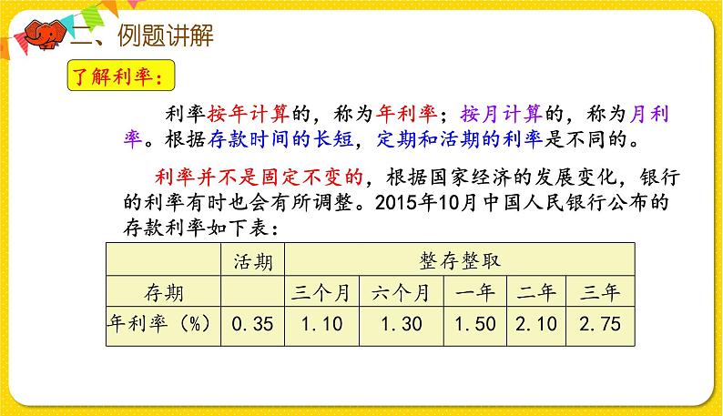 人教版数学六年级下册第二单元——第4课时    利率课件PPT08