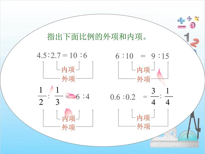 人教版数学 六年级下册 教学PPT：第2课时  比例的基本性质（例1）第5页