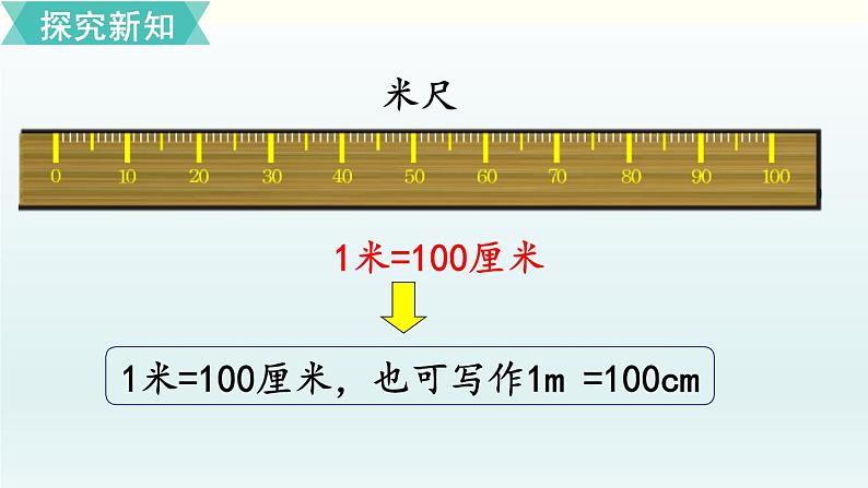 北师二年级上册第六单元第3课时 1米有多长（1）课件PPT第4页