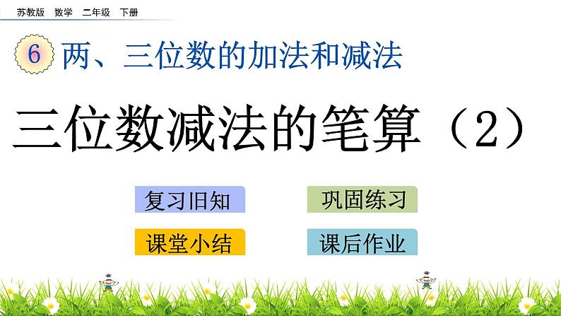 6.12 三位数减法的笔算(2)课件PPT01