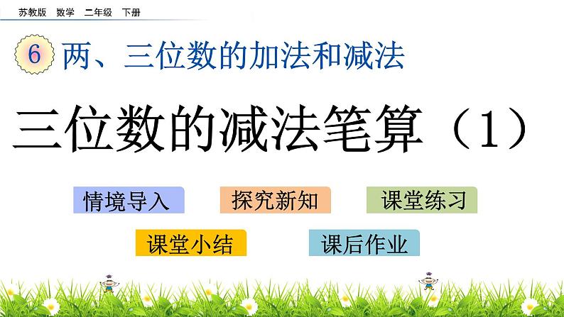 6.11 三位数减法的笔算(1)课件PPT第1页