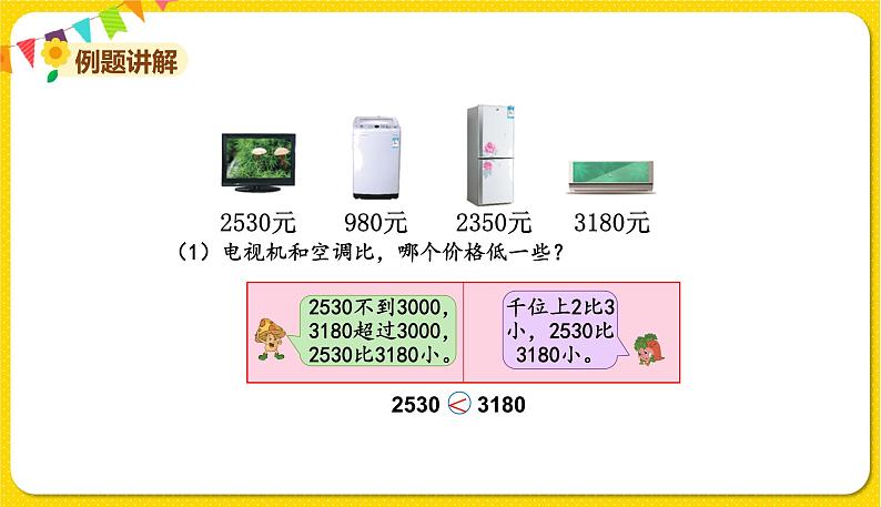 苏教版二年级下册数学第四单元——第7课时   比较万以内数的大小课件PPT第3页