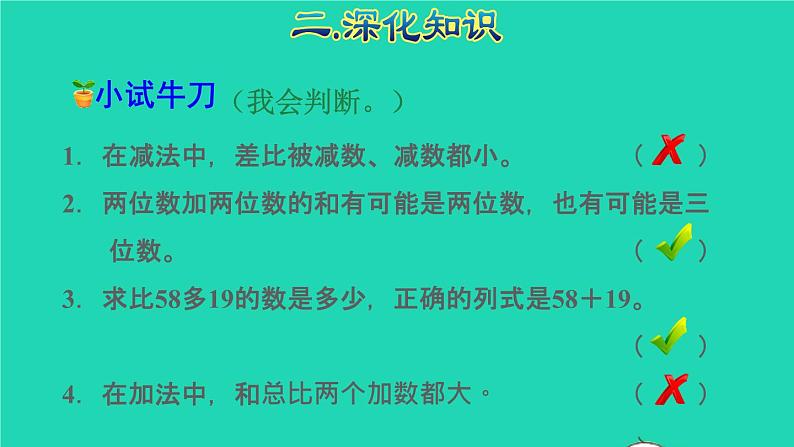 2021二年级数学上册总复习数与代数(一)100以内的加法和喊法授课课件新人教版07