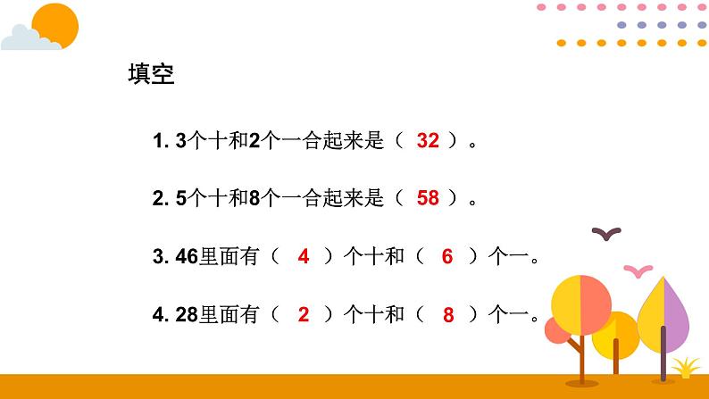 人教版一年级下册第四单元——第8课时  整十数加一位数及相应的减法课件PPT第3页