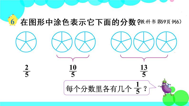 苏教数学五年级下册 四 分数的意义和性质 第4课时 真分数与假分数 PPT课件07