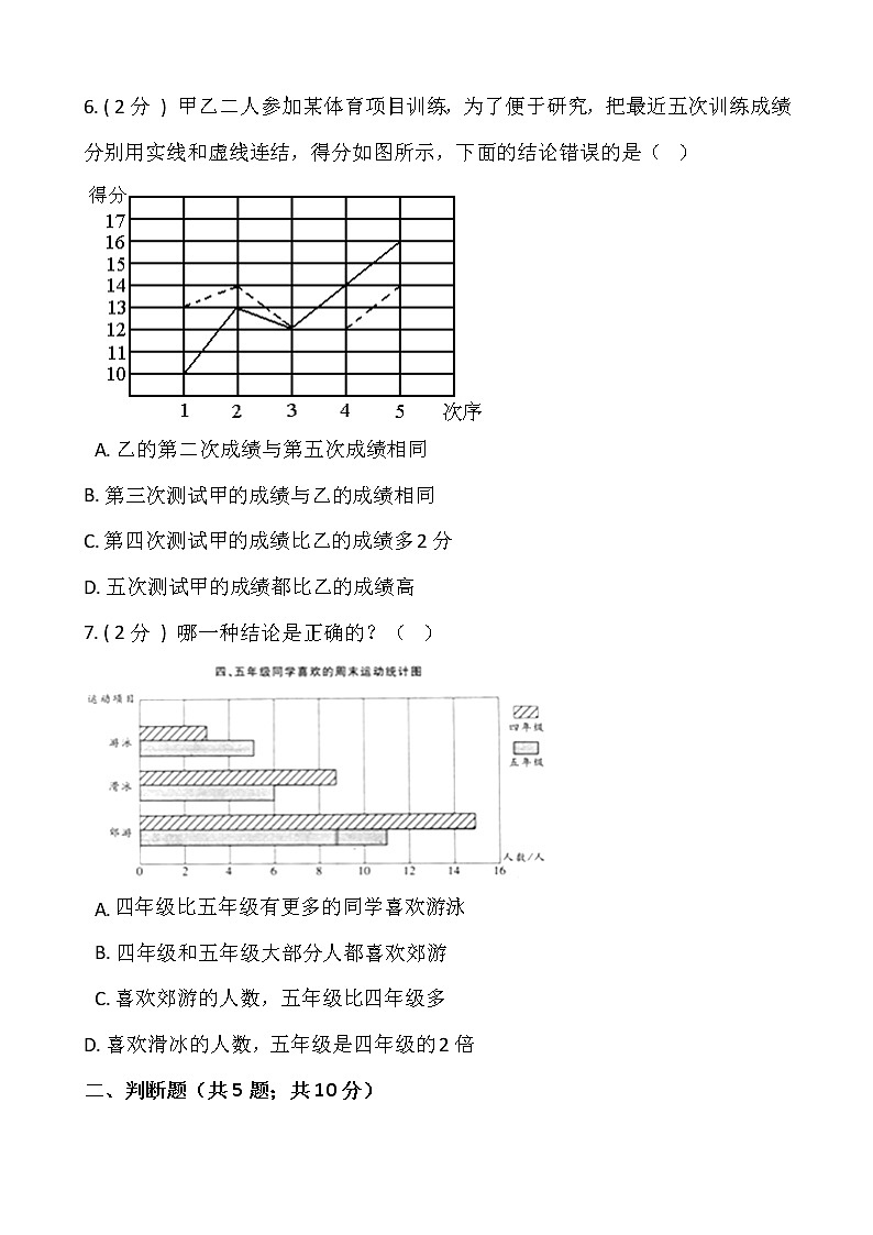北师大版五年级数学下册第八单元综合卷（二）（含答案）第2页