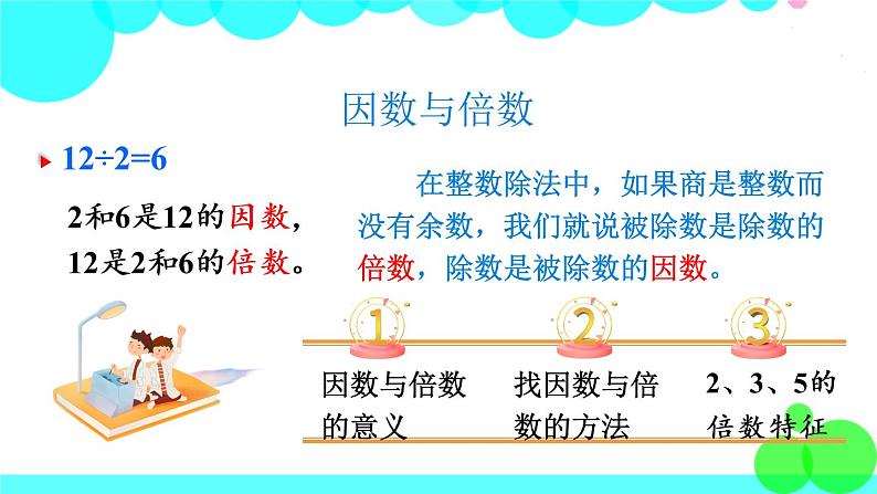 苏教数学五年级下册 三 因数与倍数 整理与练习 PPT课件03