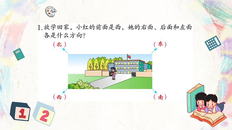 苏教版二下数学3.1 认识东、南、西、北课件PPT第5页