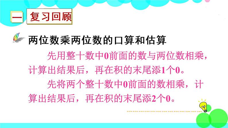 苏教数学三年级下册 一 两位数乘两位数   练习一 PPT课件第2页