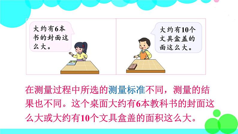 苏教数学三年级下册 六 长方形和正方形的面积  第2课时 面积单位 PPT课件第4页