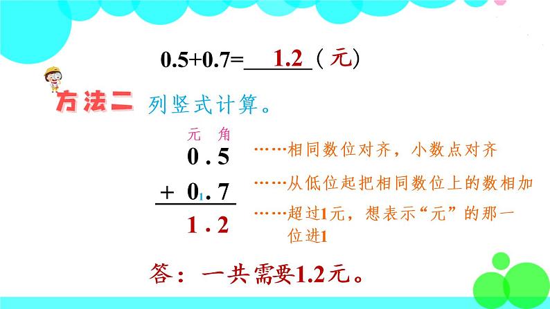 苏教数学三年级下册 八 小数的初步认识 第3课时 简单的小数加减法 PPT课件第6页