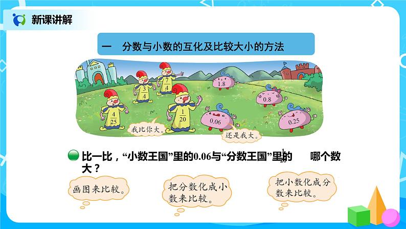 北师版小学数学五年级下册1.3《“分数王国”和“小数王国”》课件第3页