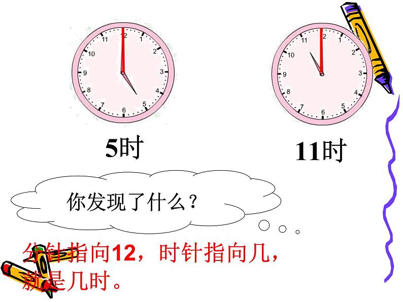 人教版 一年级数学上册 7、认识钟表 课件（共20张PPT）第8页