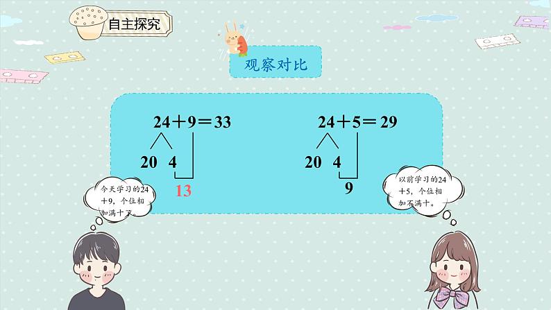 人教版一年级数学下册 6.3 两位数加一位数（进位）课件07