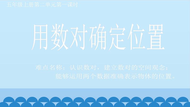 人教版数学五年级上册《位置——用数对确定位置》课件第1页