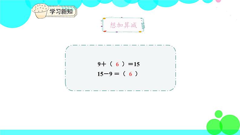 人教版数学1年级下册 2.1 十几减9 PPT课件07