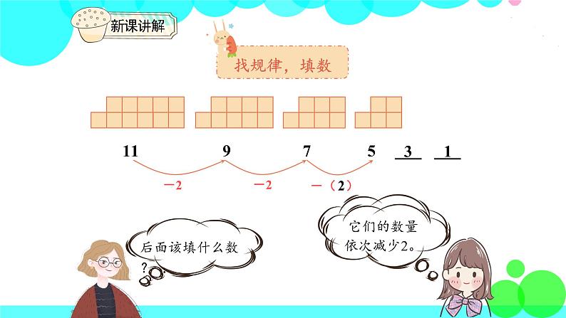 人教版数学1年级下册 7.2 找规律（2） PPT课件第6页