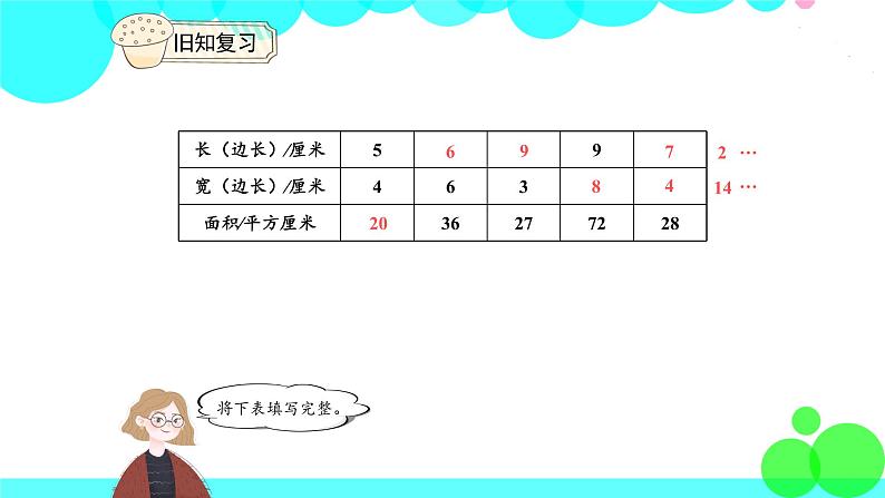 人教版数学3年级下册 5.4 长方形、正方形面积的计算（例5） PPT课件04