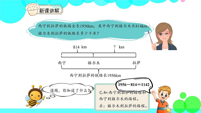 人教版数学4年级下册 1.1加、减法的意义和各部分间的关系 PPT课件06