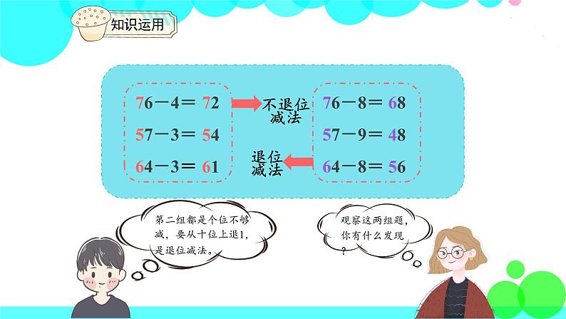 人教版数学1年级下册 6.5 两位数减一位数（退位） PPT课件08