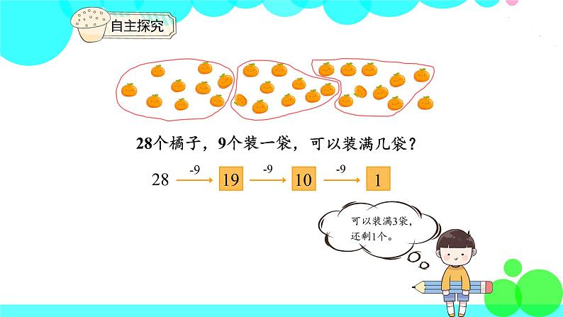 人教版数学1年级下册 6.8 用减去相同的数解决问题 PPT课件07