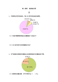 苏教版六年级下册一 扇形统计图第1课时课时训练