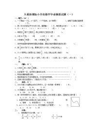 人教新课标小升初数学毕业模拟试题（5份无答案）