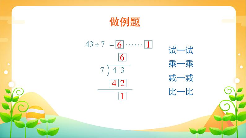 6 有余数的除法 课时02-竖式计算-二年级下册数学-人教版课件PPT第7页